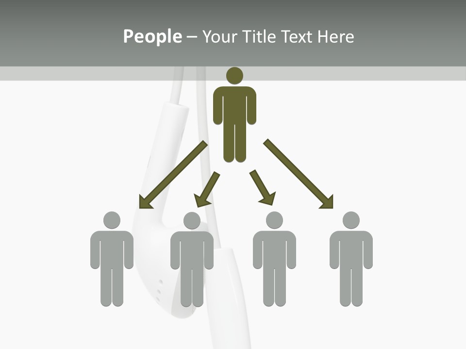 Entertainment Device Ear Bud PowerPoint Template