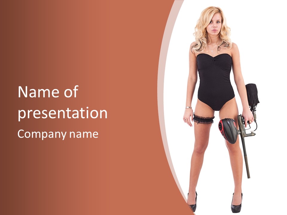 Sexy Handle Waist PowerPoint Template