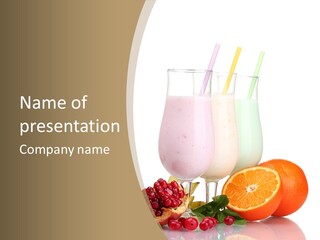 Frozen Straw Protein PowerPoint Template