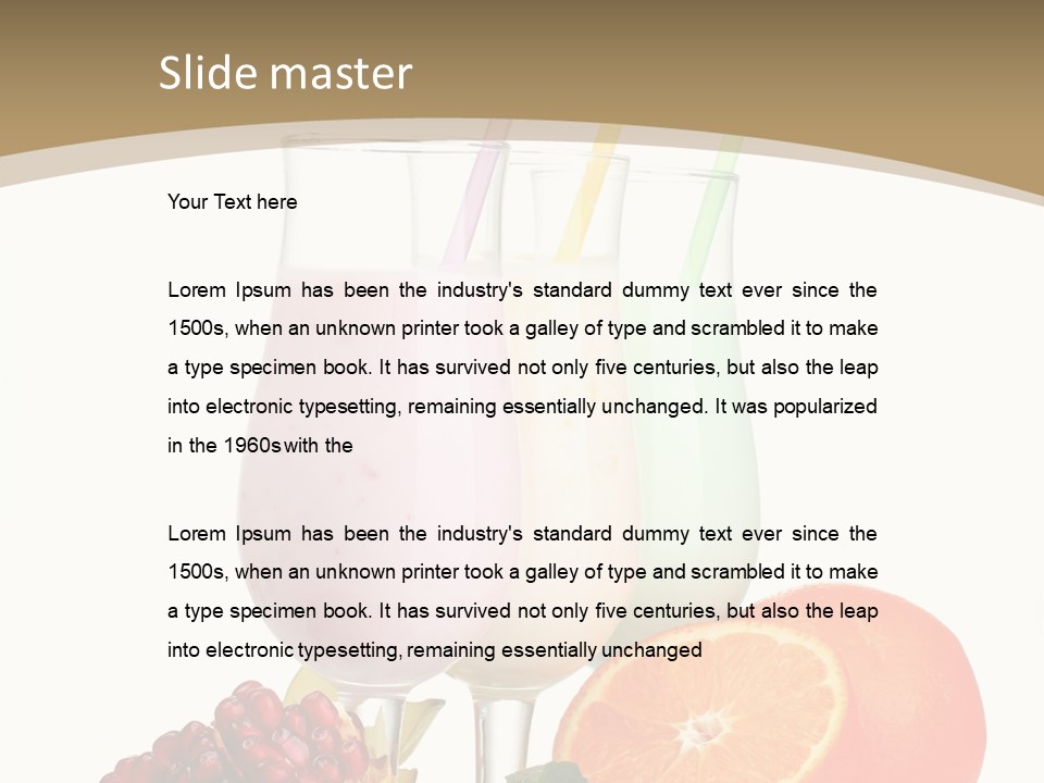 Frozen Straw Protein PowerPoint Template