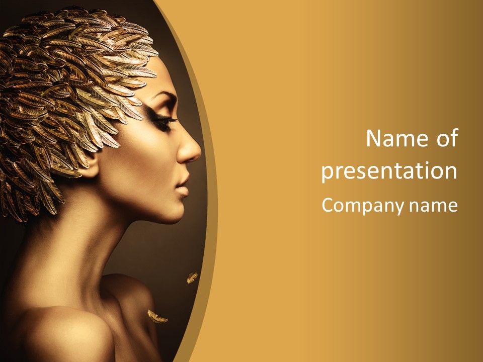 Attractive Classic Feather PowerPoint Template