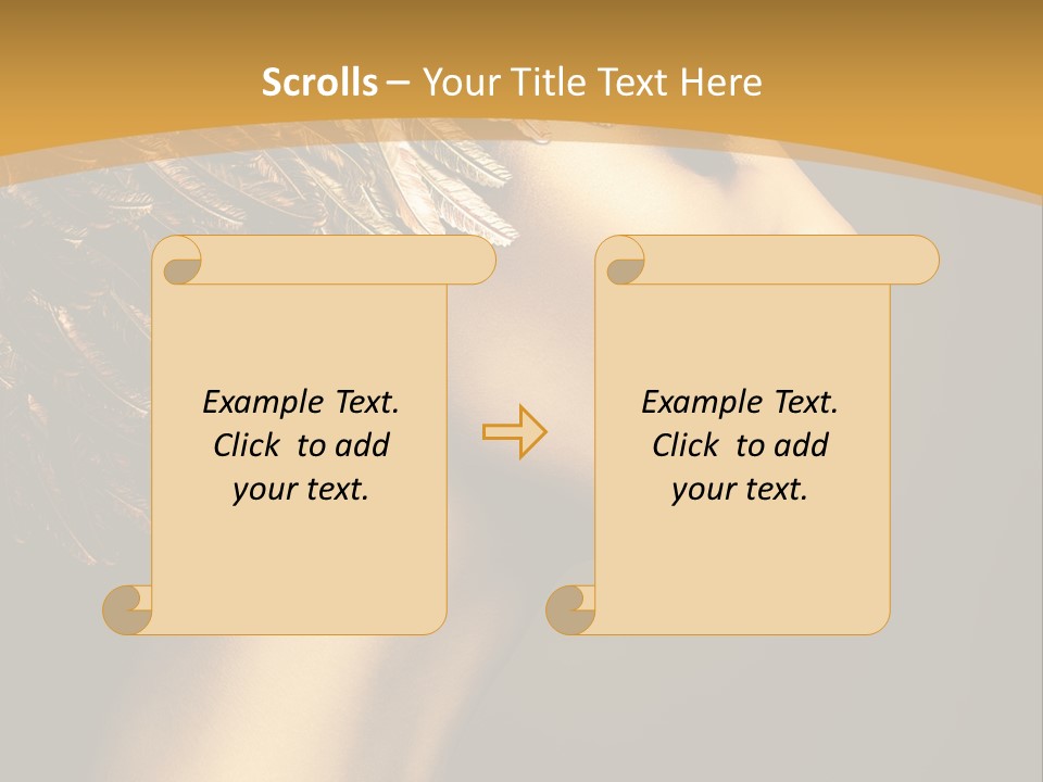 Attractive Classic Feather PowerPoint Template