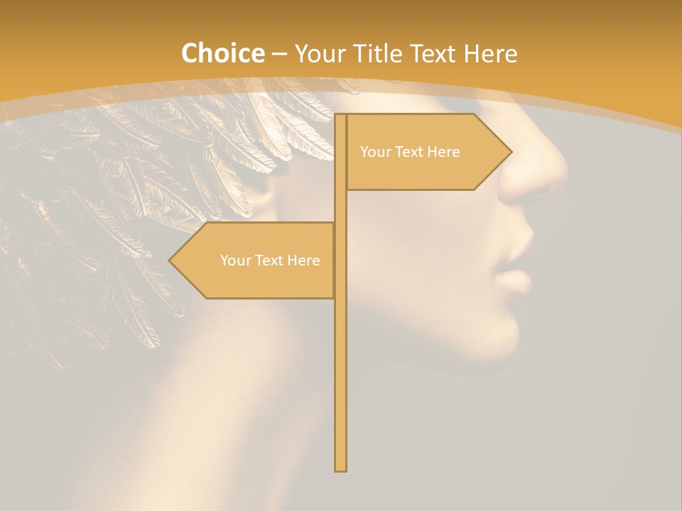 Attractive Classic Feather PowerPoint Template