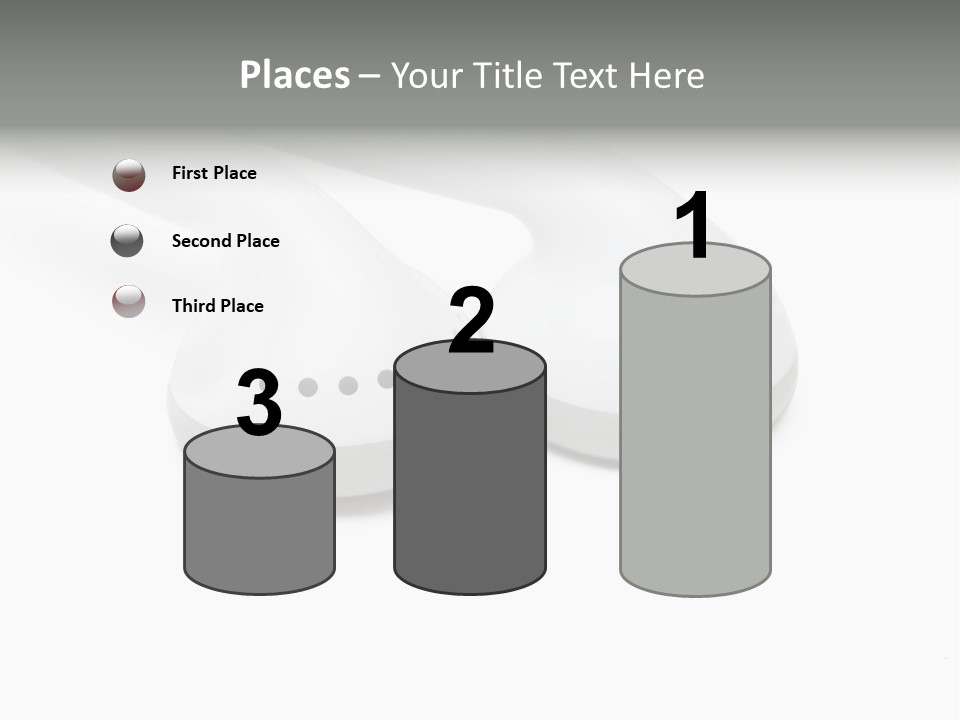 Audio White Earphone PowerPoint Template