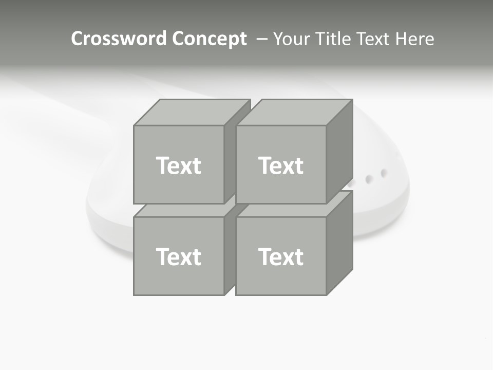 Audio White Earphone PowerPoint Template