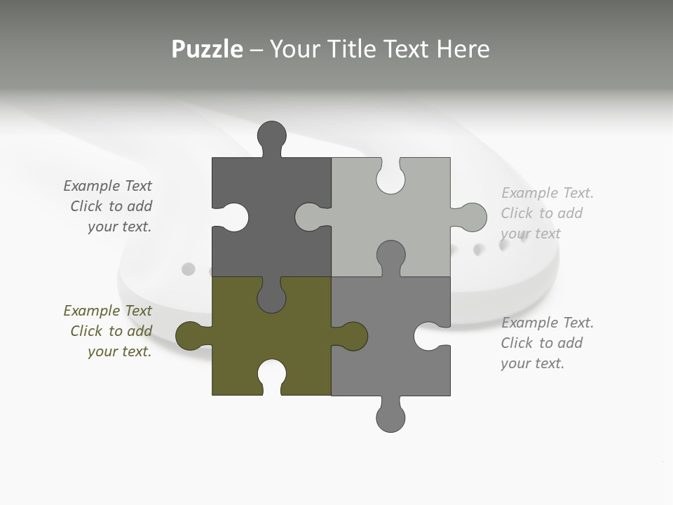 Audio White Earphone PowerPoint Template