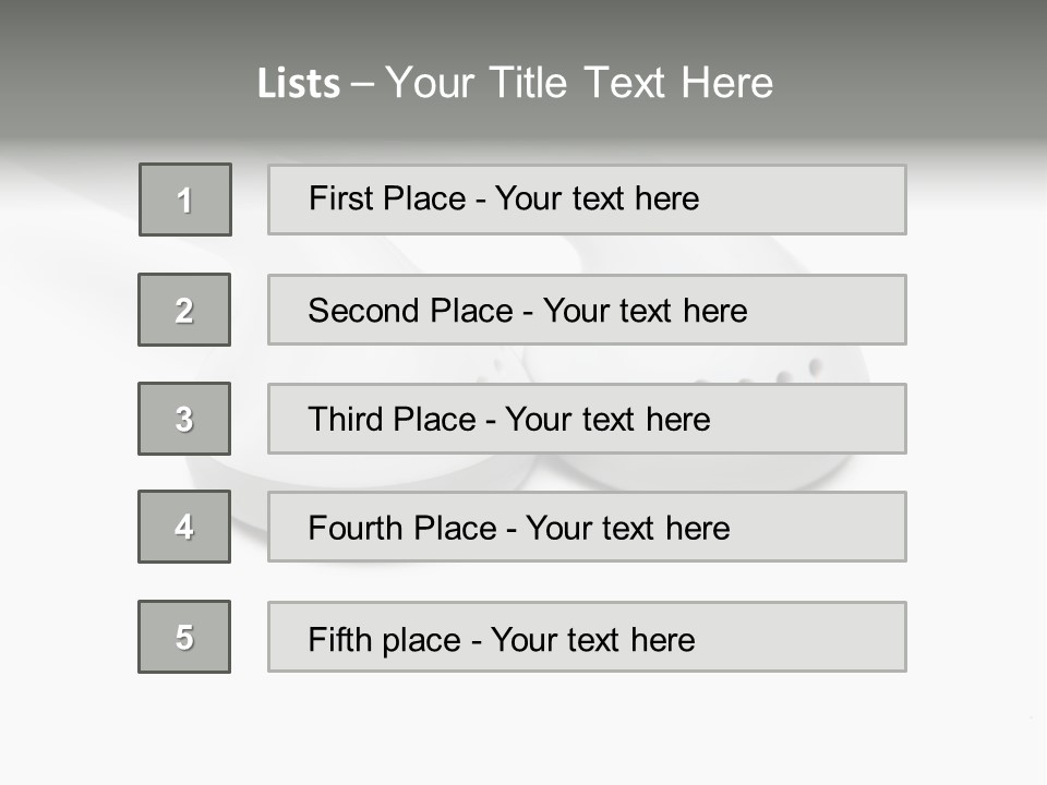 Audio White Earphone PowerPoint Template