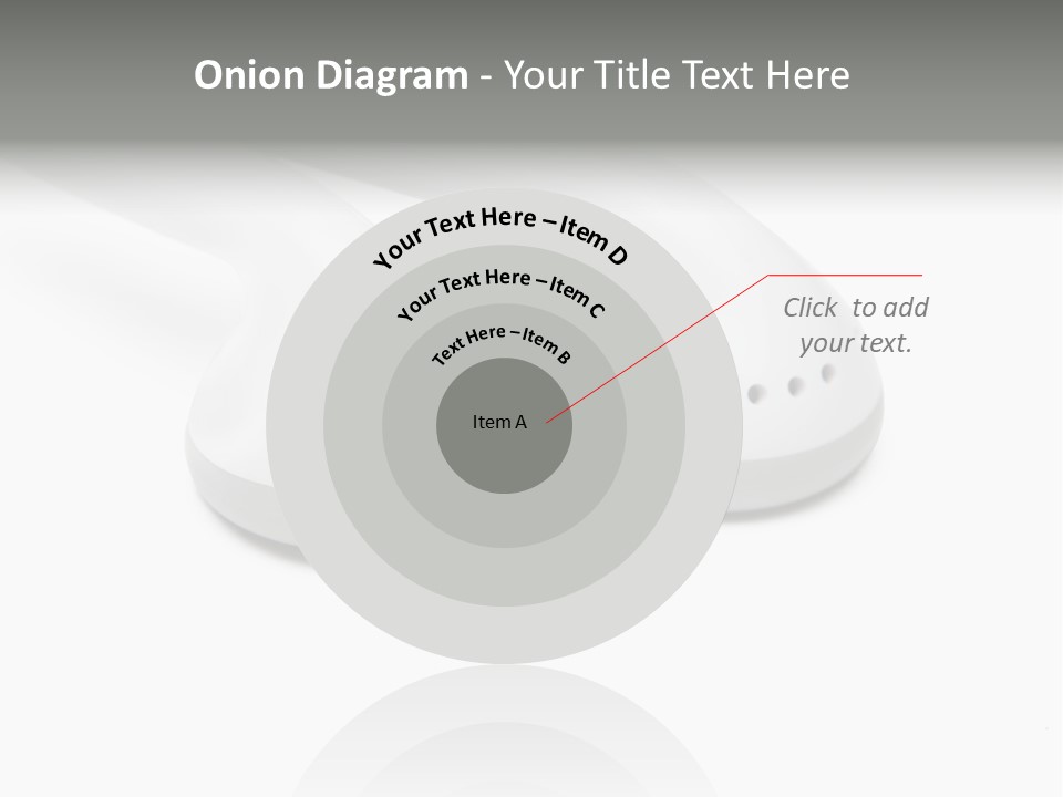 Audio White Earphone PowerPoint Template