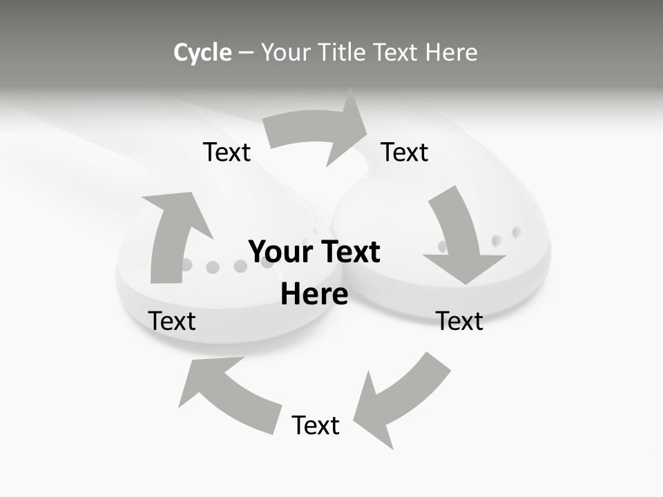 Audio White Earphone PowerPoint Template