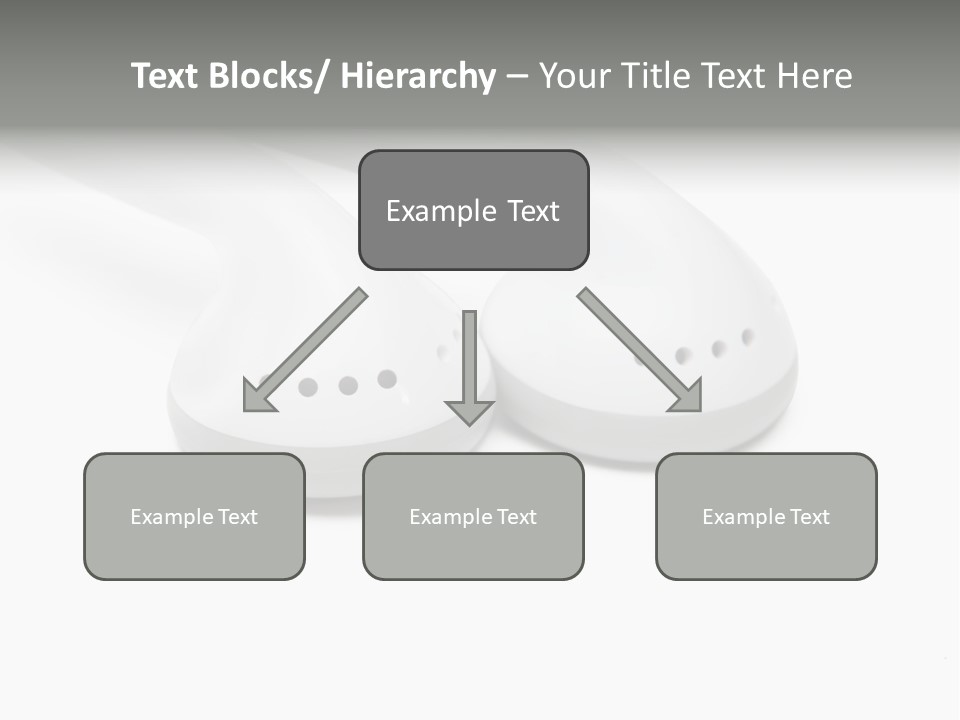 Audio White Earphone PowerPoint Template