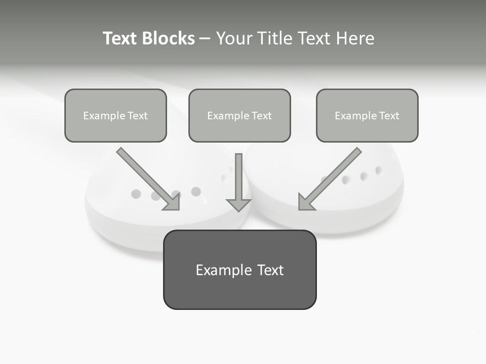 Audio White Earphone PowerPoint Template