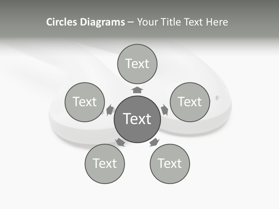 Audio White Earphone PowerPoint Template