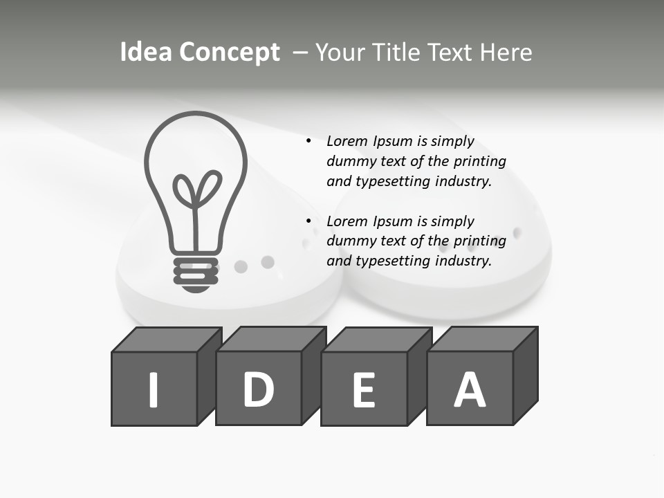 Audio White Earphone PowerPoint Template