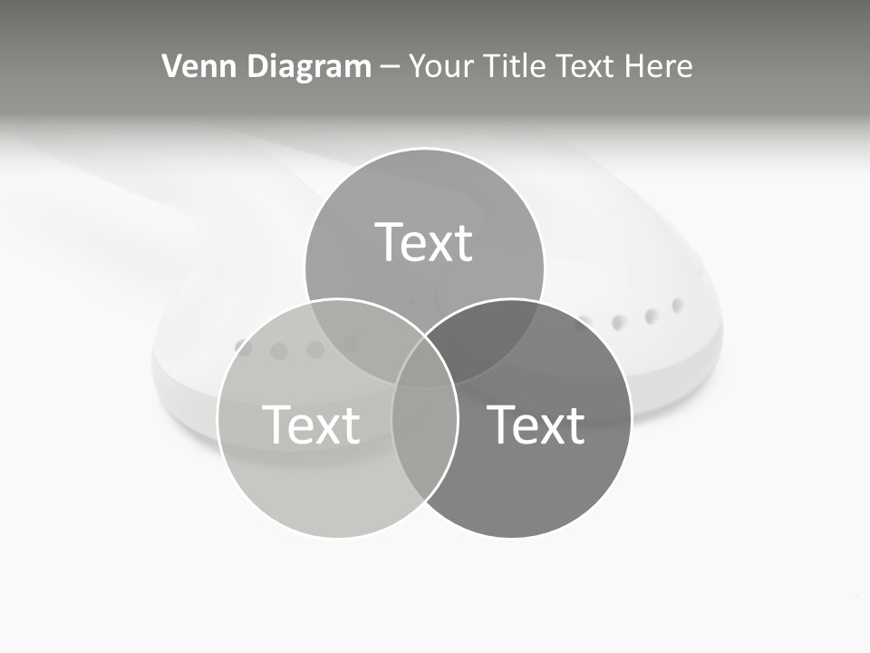 Audio White Earphone PowerPoint Template