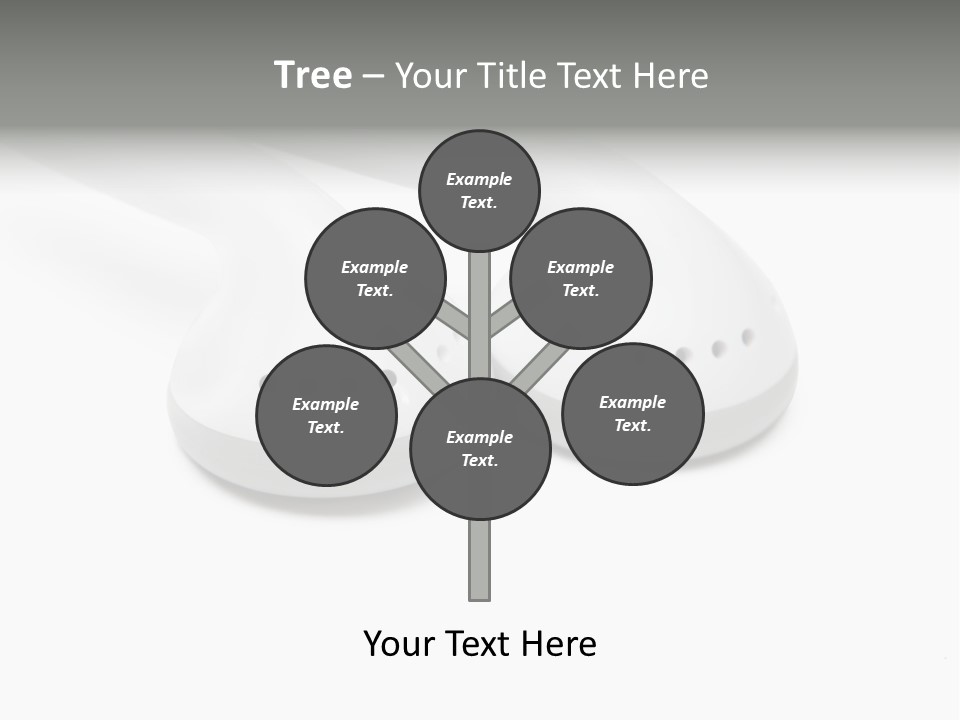 Audio White Earphone PowerPoint Template