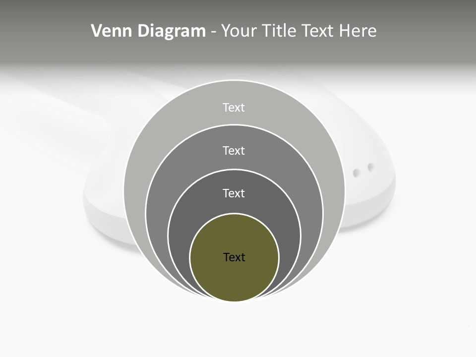 Audio White Earphone PowerPoint Template