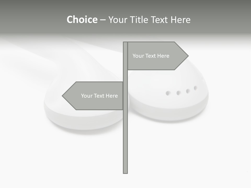 Audio White Earphone PowerPoint Template