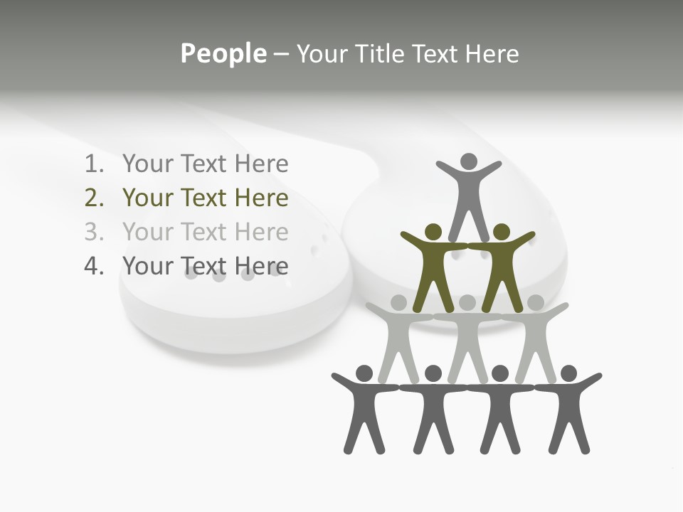 Audio White Earphone PowerPoint Template