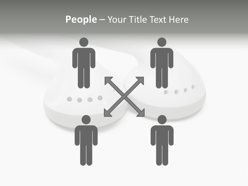 Audio White Earphone PowerPoint Template