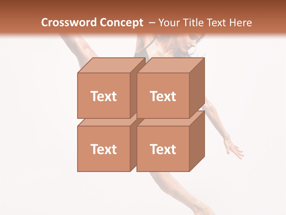 Stretching Grace Aerobics PowerPoint Template