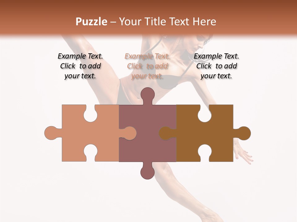 Stretching Grace Aerobics PowerPoint Template