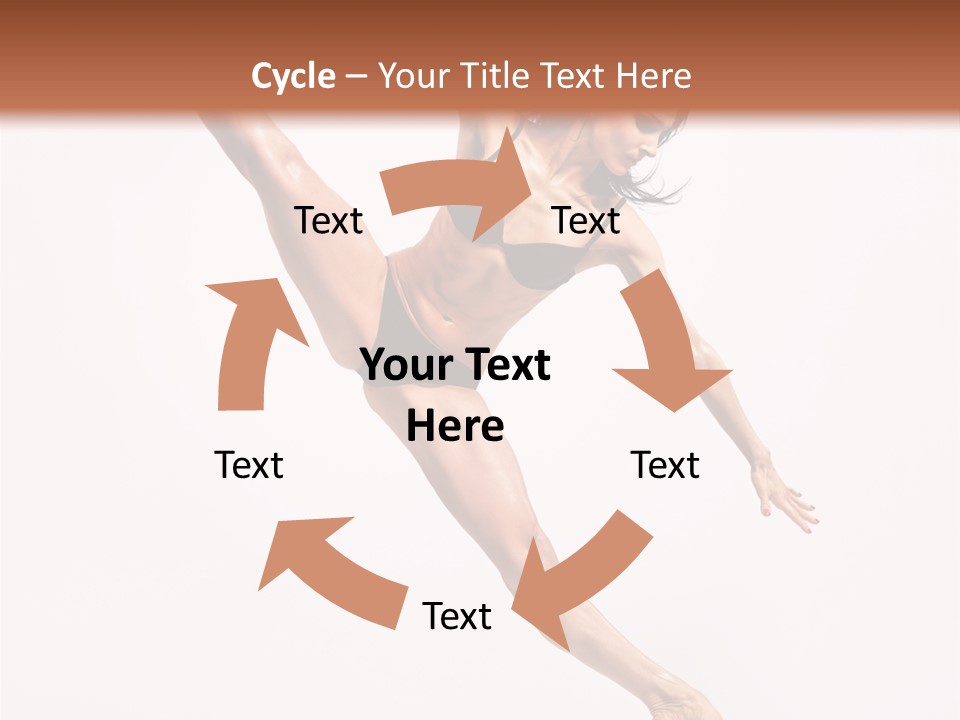 Stretching Grace Aerobics PowerPoint Template