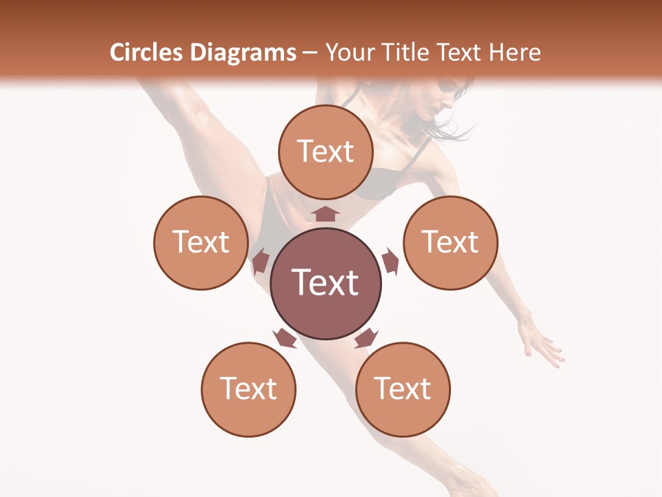 Stretching Grace Aerobics PowerPoint Template