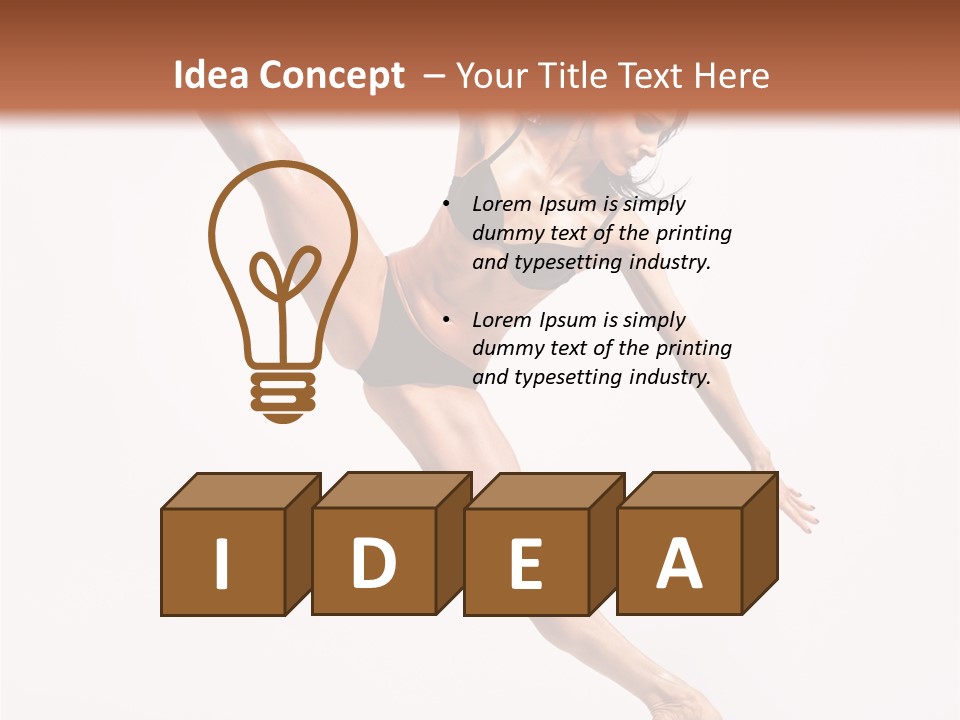 Stretching Grace Aerobics PowerPoint Template