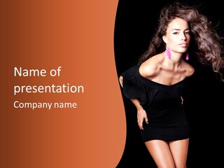 Woman Model Young PowerPoint Template