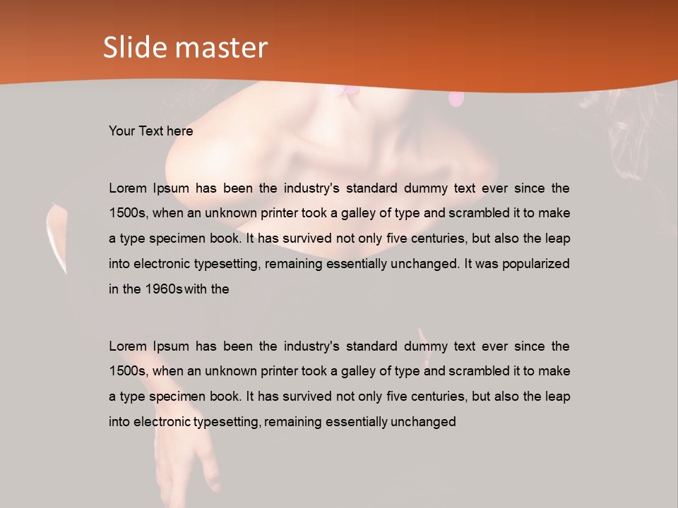 Woman Model Young PowerPoint Template