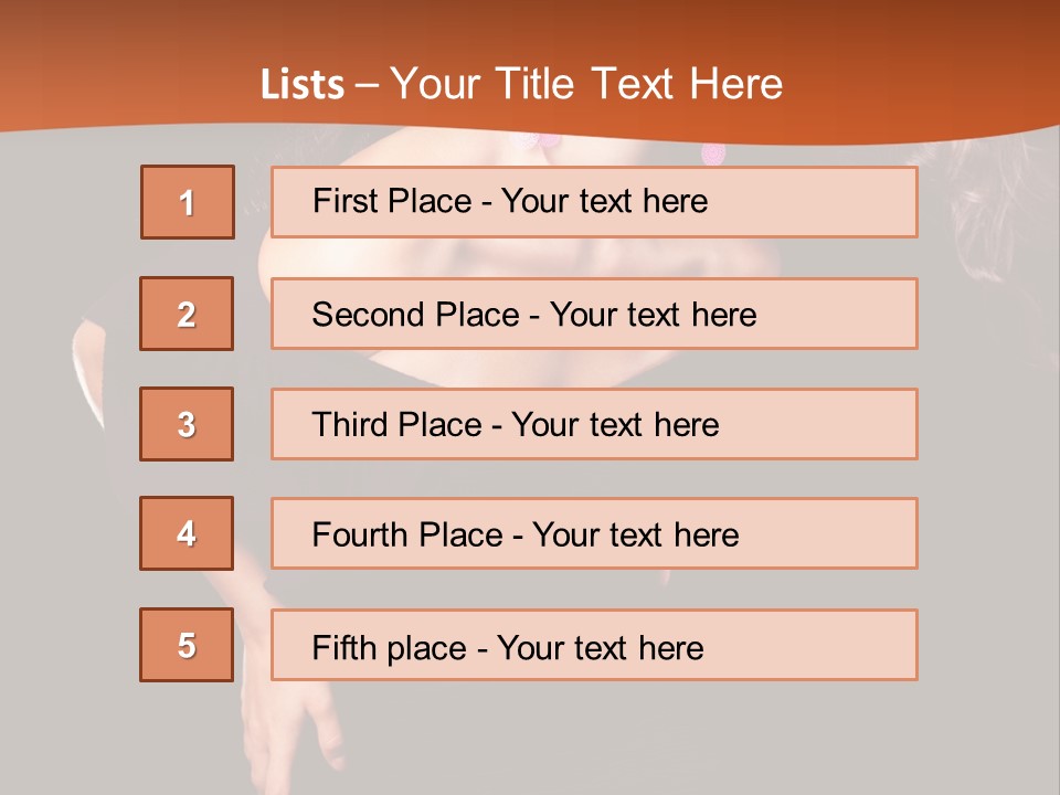 Woman Model Young PowerPoint Template