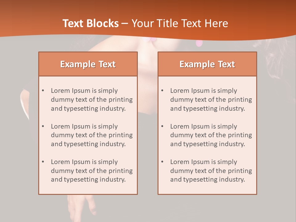 Woman Model Young PowerPoint Template