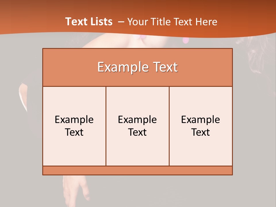 Woman Model Young PowerPoint Template