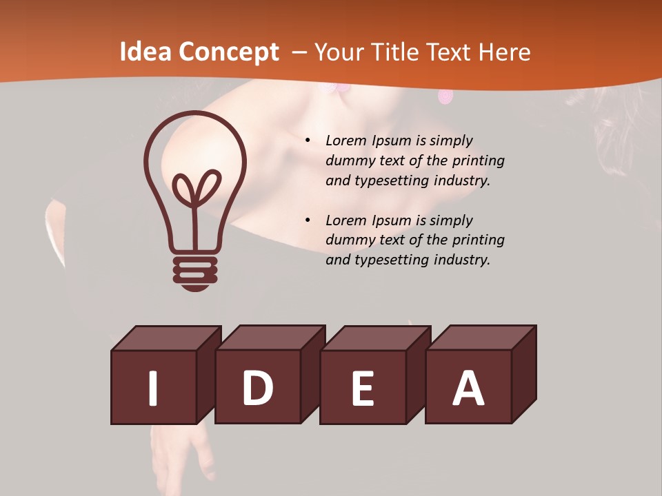 Woman Model Young PowerPoint Template