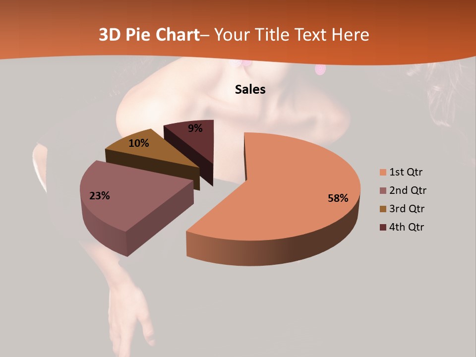 Woman Model Young PowerPoint Template