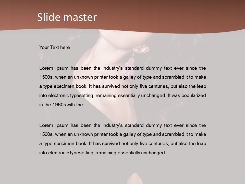 Long Hair Fresh Music PowerPoint Template