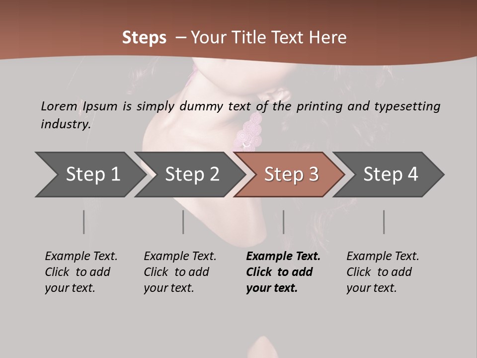 Long Hair Fresh Music PowerPoint Template