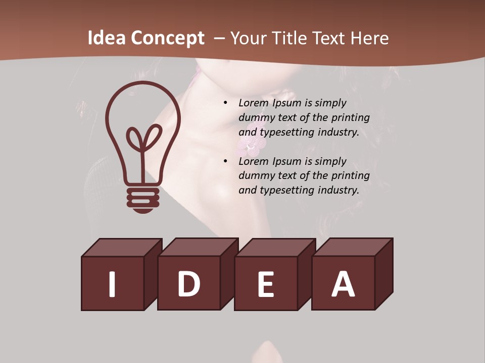 Long Hair Fresh Music PowerPoint Template