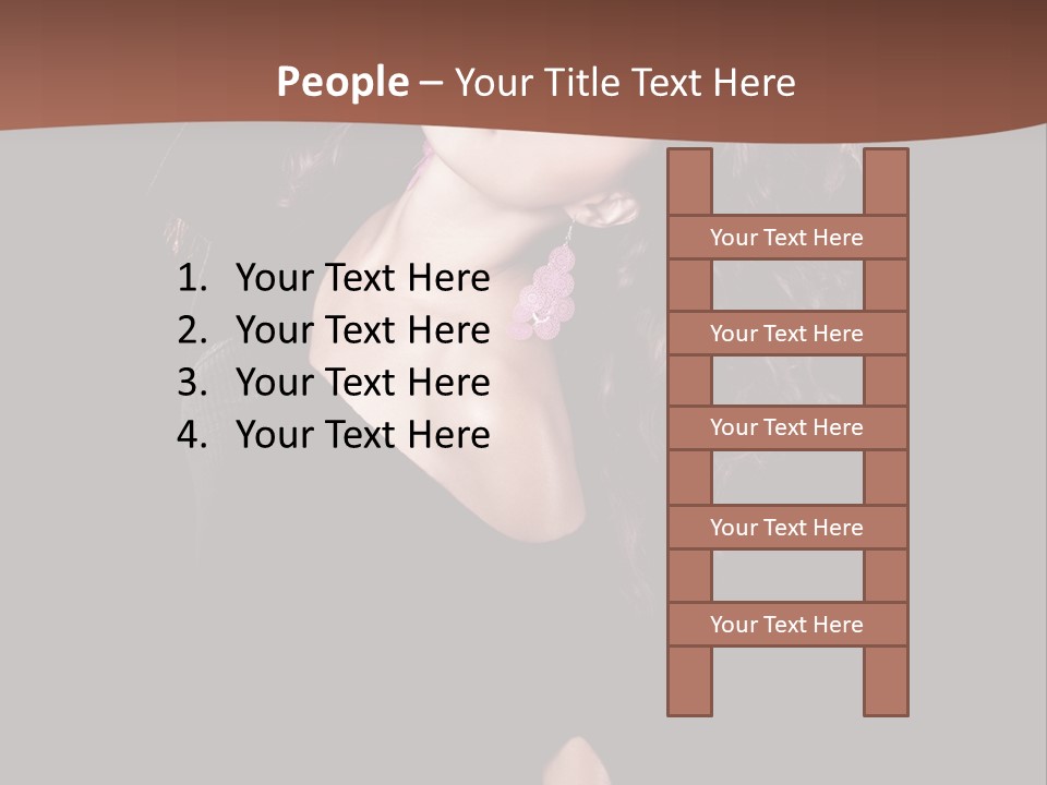 Long Hair Fresh Music PowerPoint Template