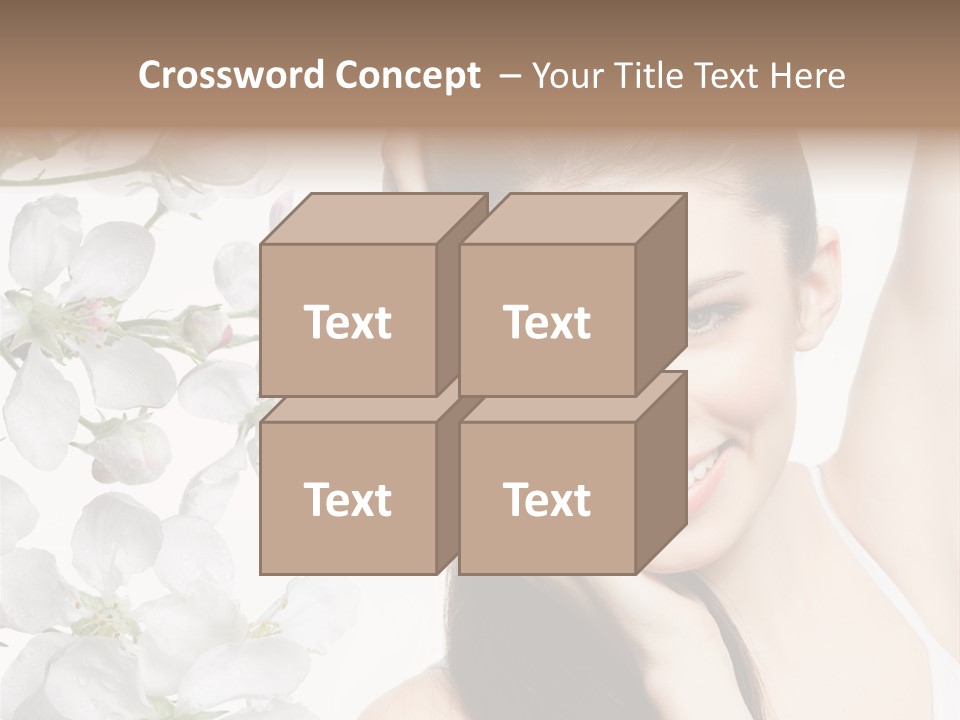 Toothy Smile Female Teeth PowerPoint Template