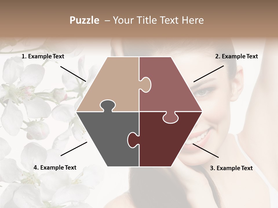 Toothy Smile Female Teeth PowerPoint Template