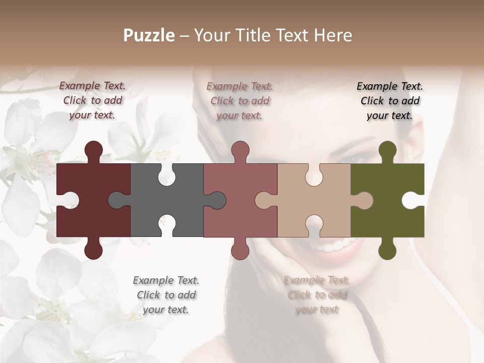 Toothy Smile Female Teeth PowerPoint Template