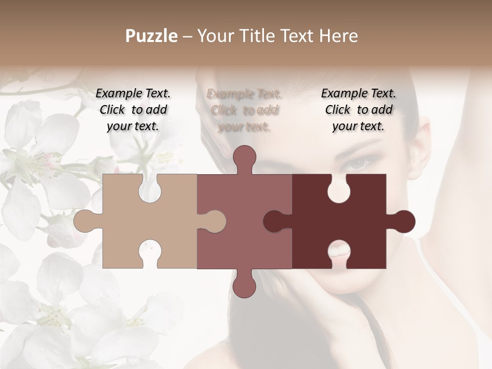 Toothy Smile Female Teeth PowerPoint Template