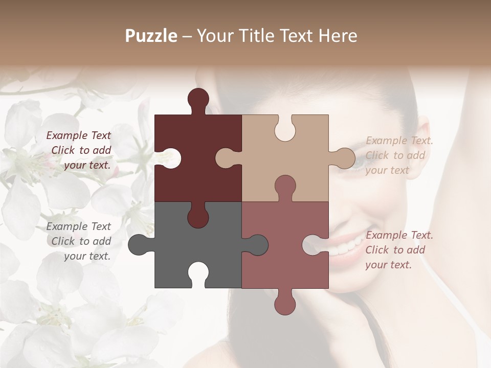 Toothy Smile Female Teeth PowerPoint Template