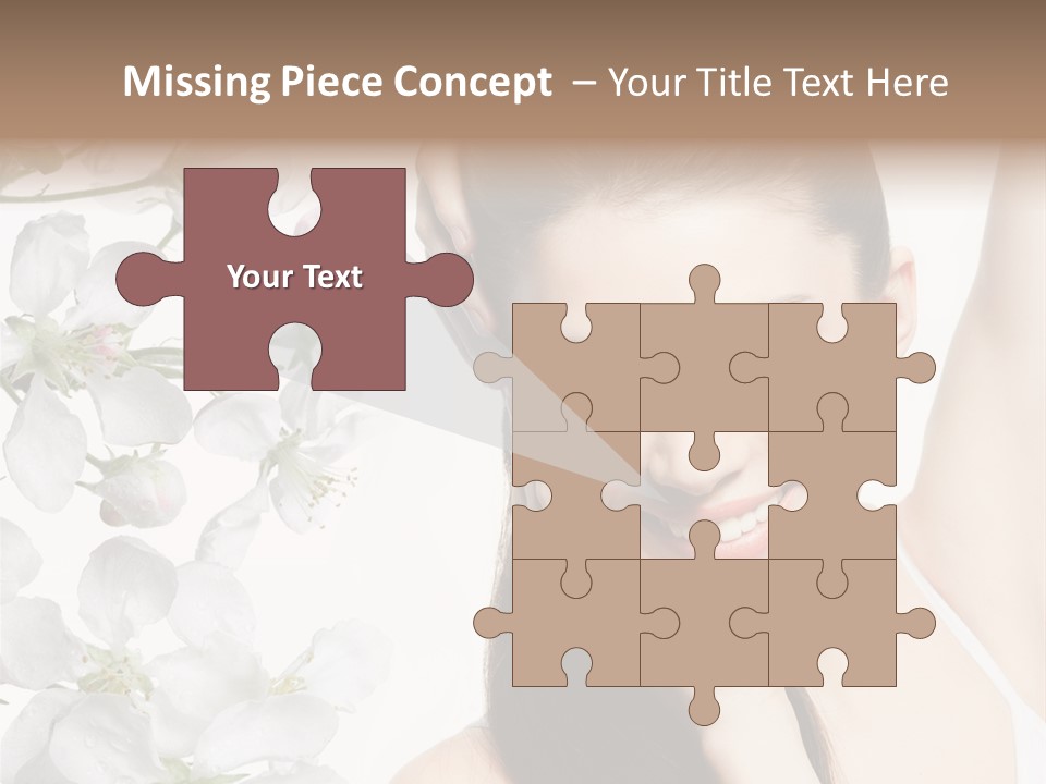 Toothy Smile Female Teeth PowerPoint Template