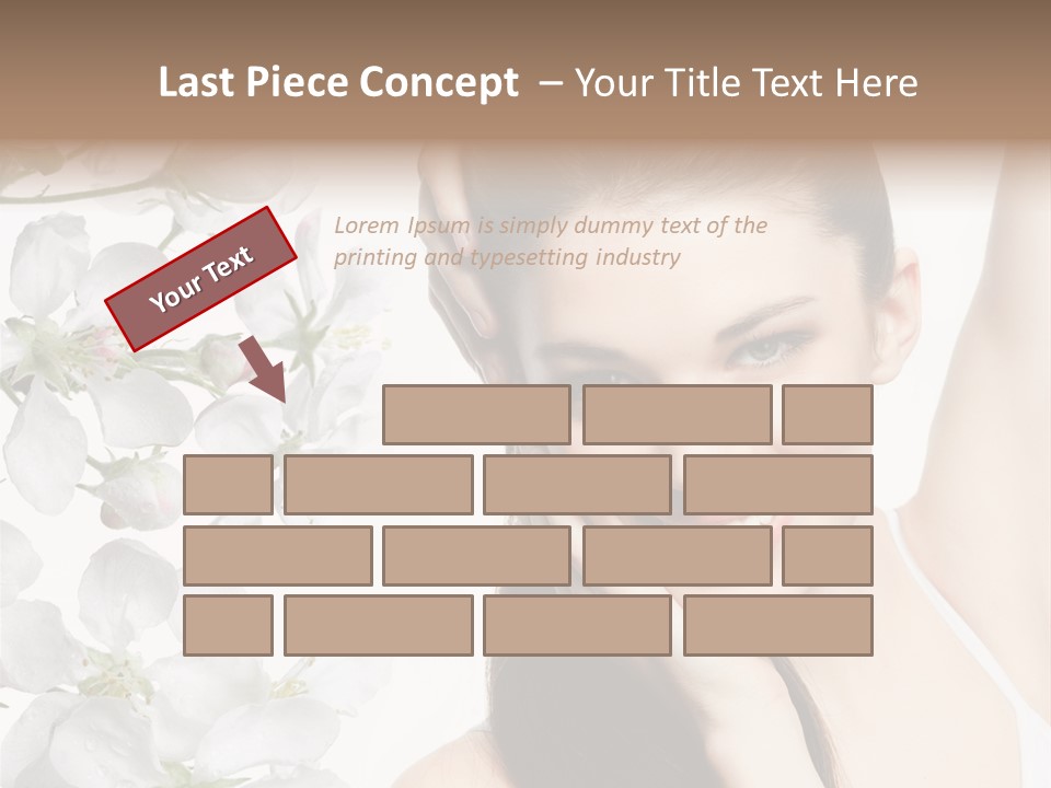 Toothy Smile Female Teeth PowerPoint Template