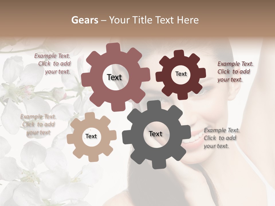 Toothy Smile Female Teeth PowerPoint Template