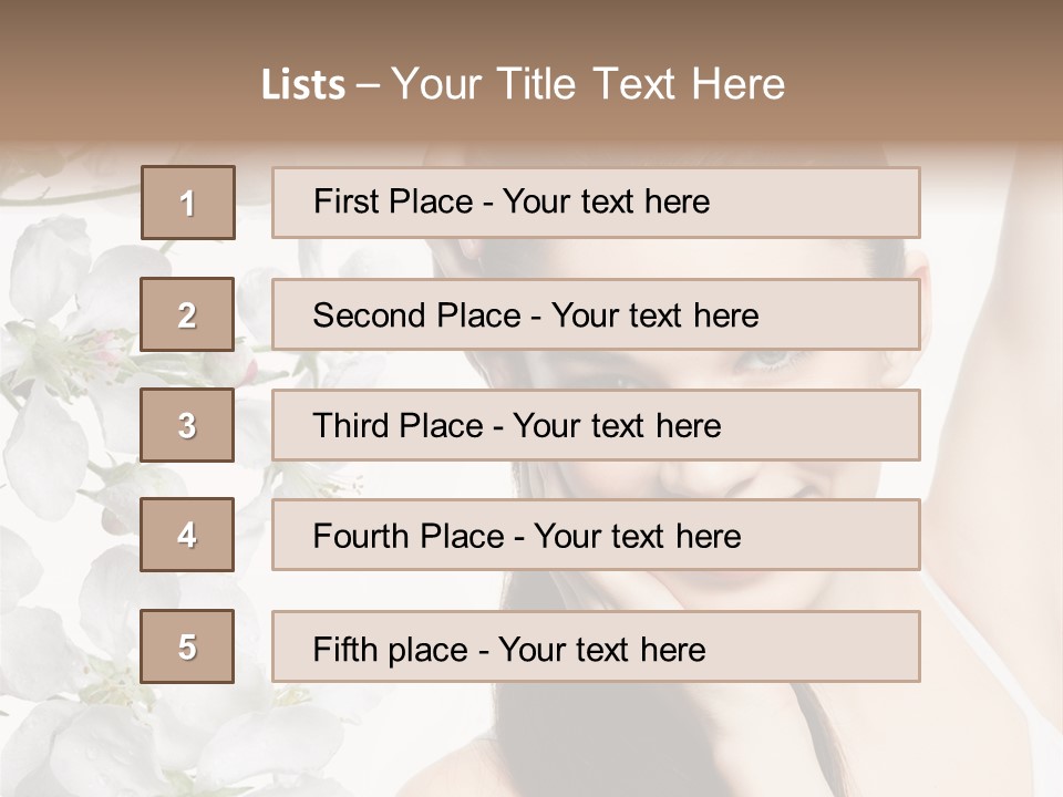 Toothy Smile Female Teeth PowerPoint Template