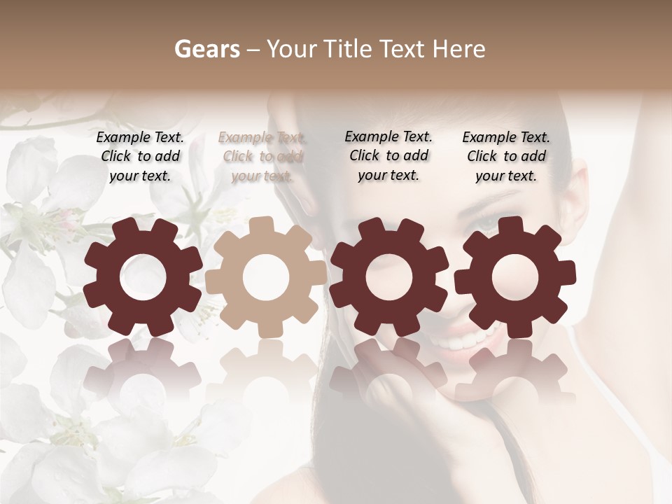 Toothy Smile Female Teeth PowerPoint Template