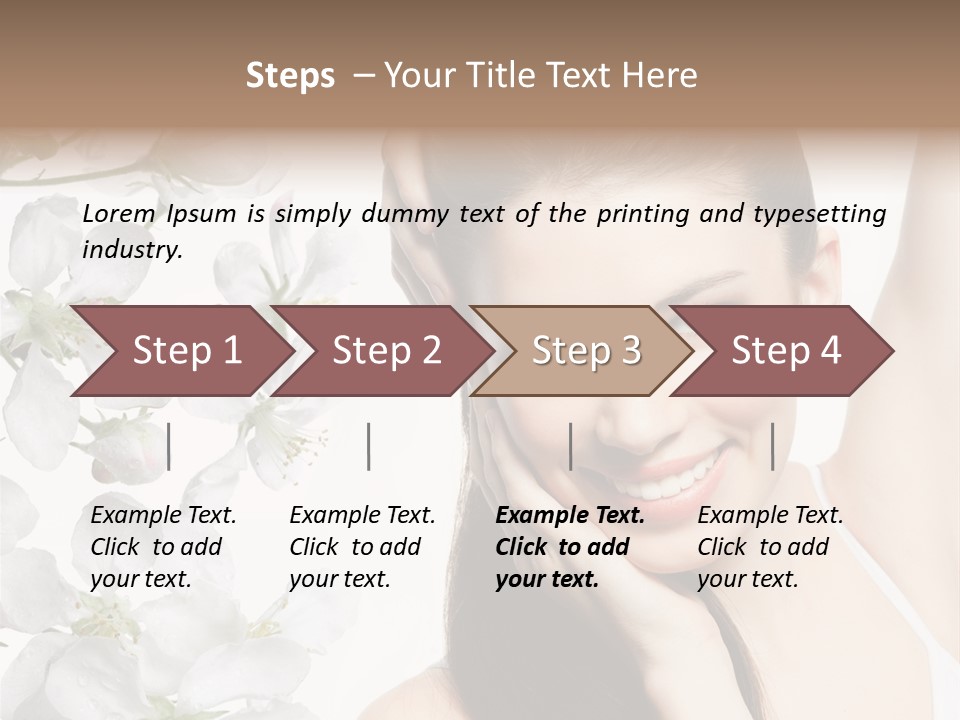 Toothy Smile Female Teeth PowerPoint Template